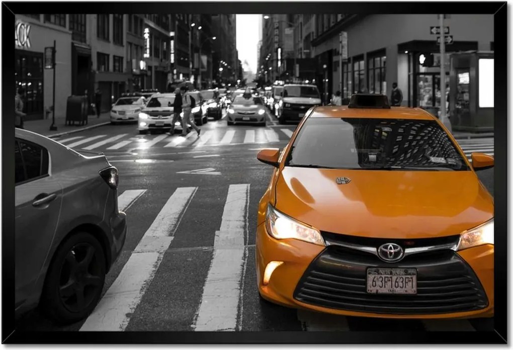 Poszterek keretben 60x40 Sárga taxi Taxi