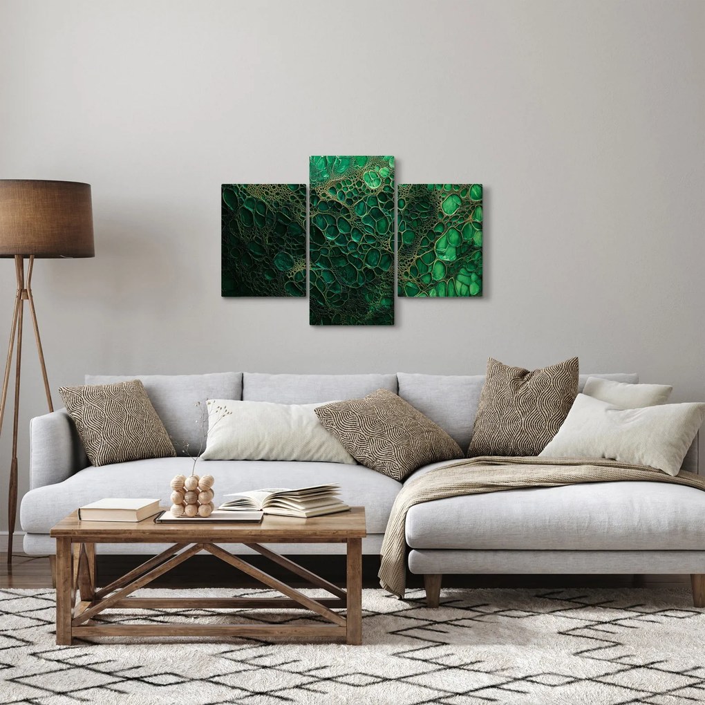 Kép - Zöld mikroszkópos kép (90x60 cm)