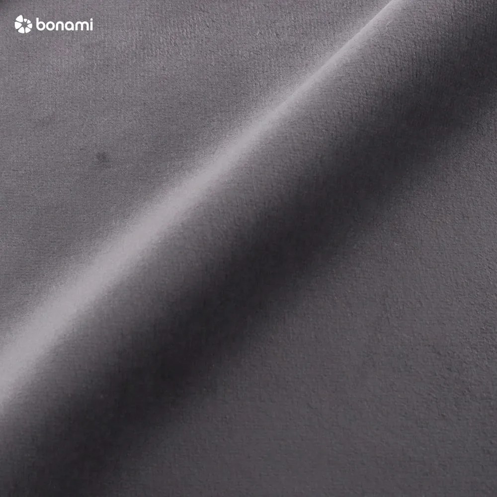 Szürke kárpitozott ágyneműtartós franciaágy ágyráccsal 140x200 cm Lemi – Makamii