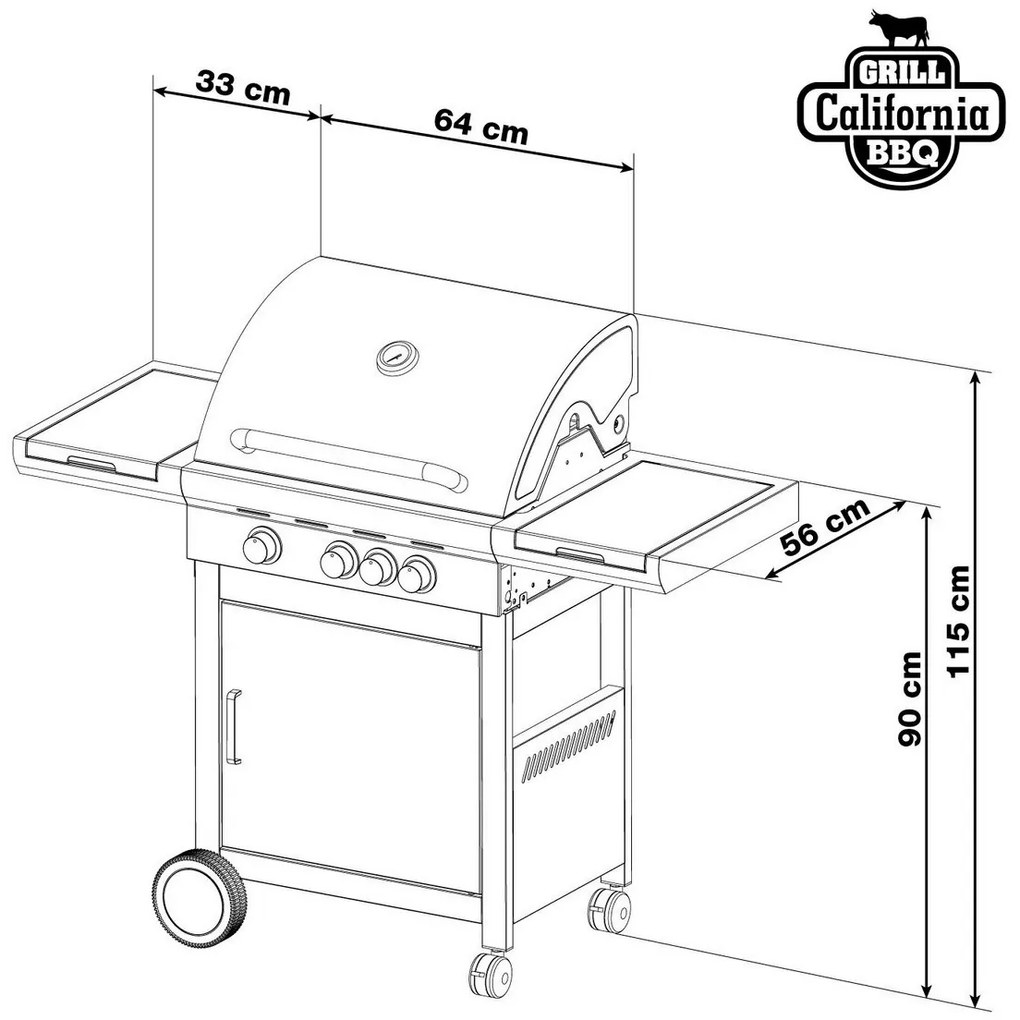 G21 California BBQ Premium line gázgrill 4 égő + redukciós szelep ingyen