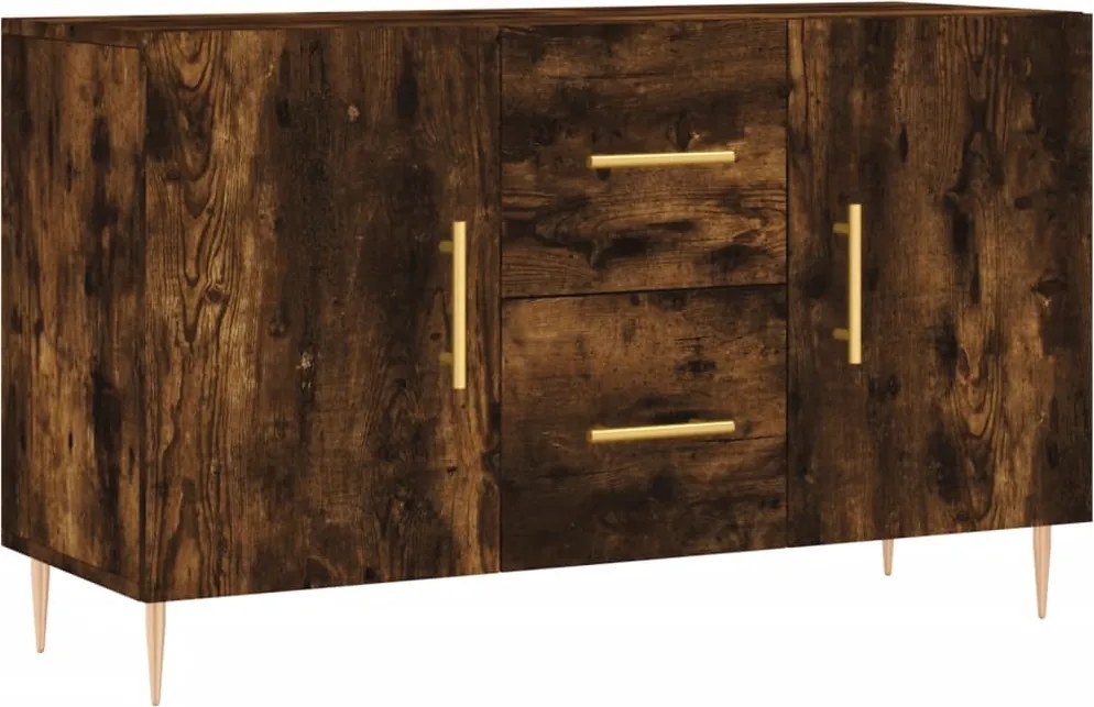 vidaXL füstös tölgy színű szerelt fa tálalószekrény 100 x 36 x 90 cm