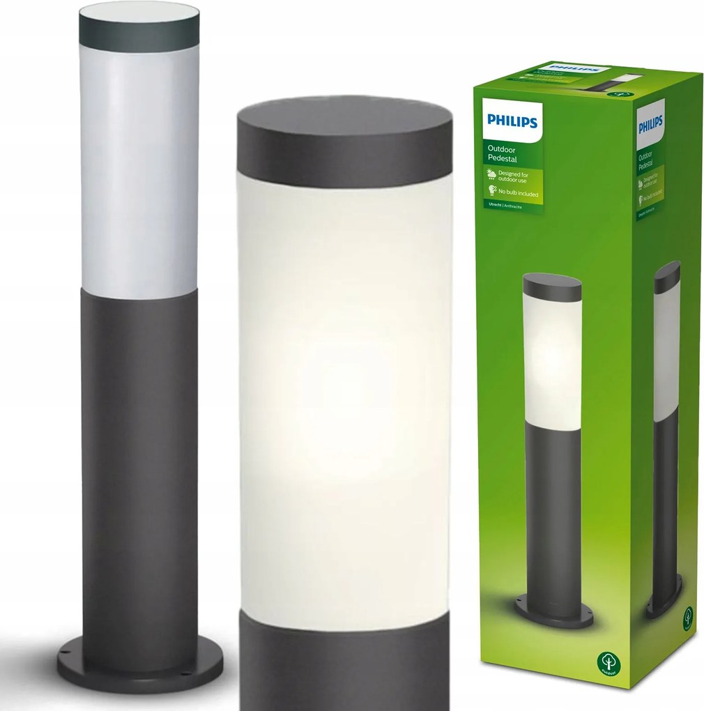 LED-es kerti lámpa Kültéri Philips Utrecht E27 IP44 Álló Oszlop 45cm
