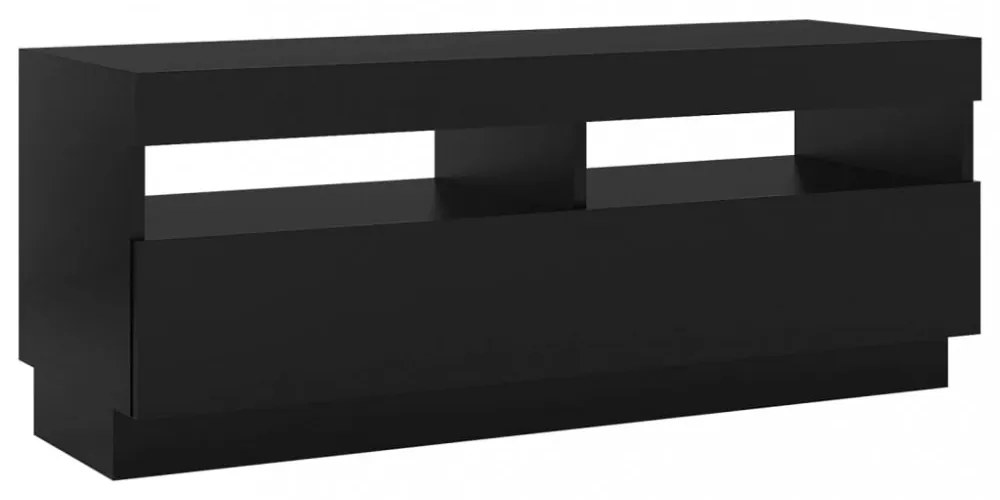 fekete TV-szekrény LED-lámpákkal 100 x 35 x 40 cm