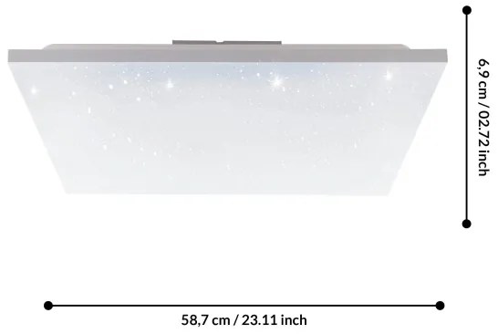 Eglo 75618 - LED Felületre szerelhető panel CALEMAR-S LED/32W/230V 4000K 60x60 cm