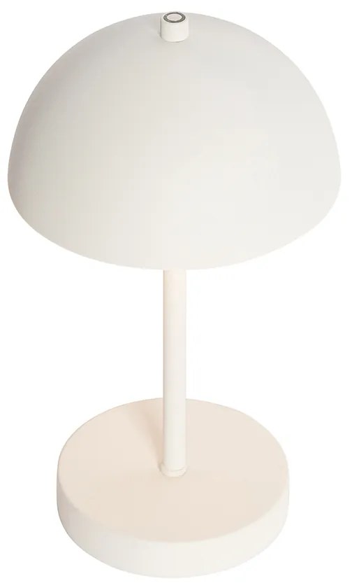 2 db-os kültéri asztali lámpa szett fehér újratölthető LED-del 3 lépésben dimmelhető - Keira