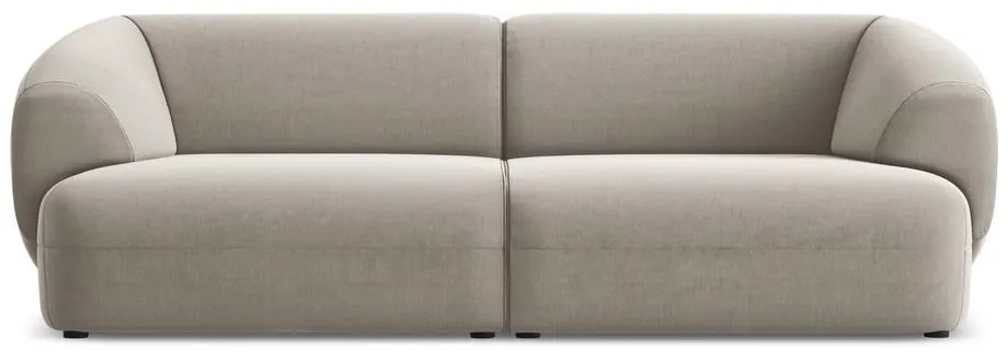 Bézs bársony kanapé 232 cm Moana – Makamii
