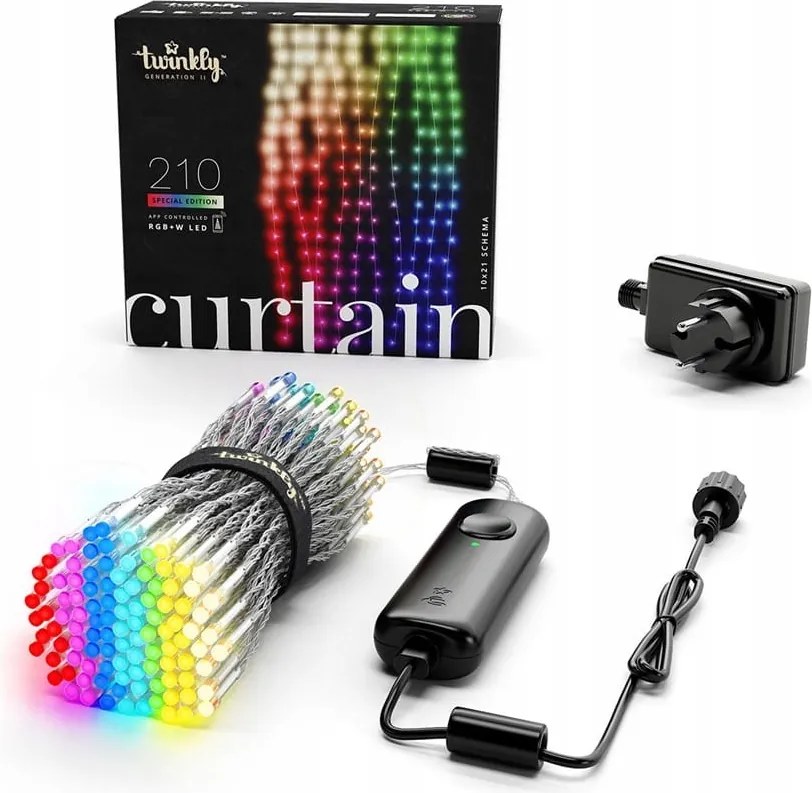 Twinkly Curtain 210 Rgbw Led függöny led wifi/bt alkalmazás