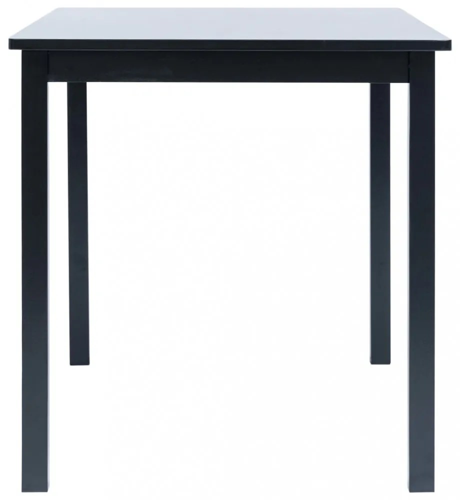fekete tömör gumifa étkezőasztal 114 x 71 x 75 cm
