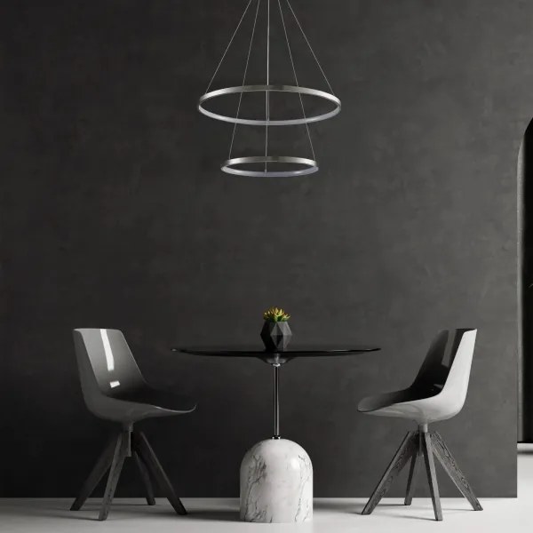 LED Csillár zsinóron LEA LED/35W/230V 4000K átm. 60 cm króm