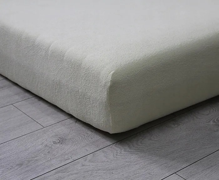 Gumis frottír lepedő Ecru 53 180x200 vastag lengyel puha krémszínű