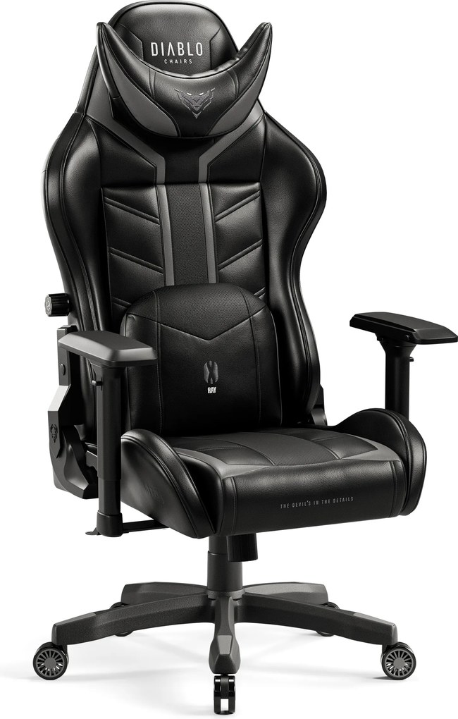 Gamer szék műbőr King Size, fekete-szürke: Diablo X-Ray 2.0