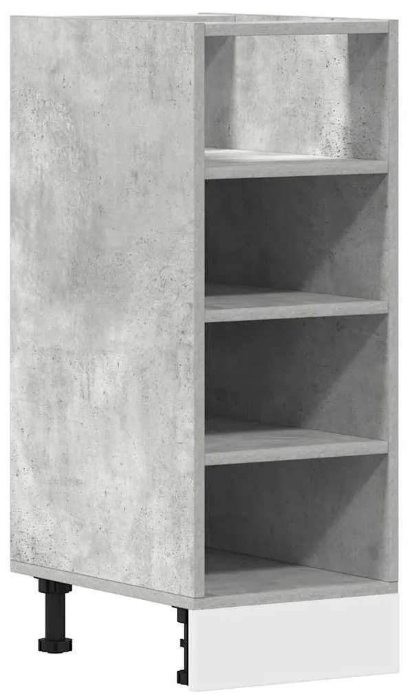 betonszürke szerelt fa alsószekrény 30x44,5x81,5 cm