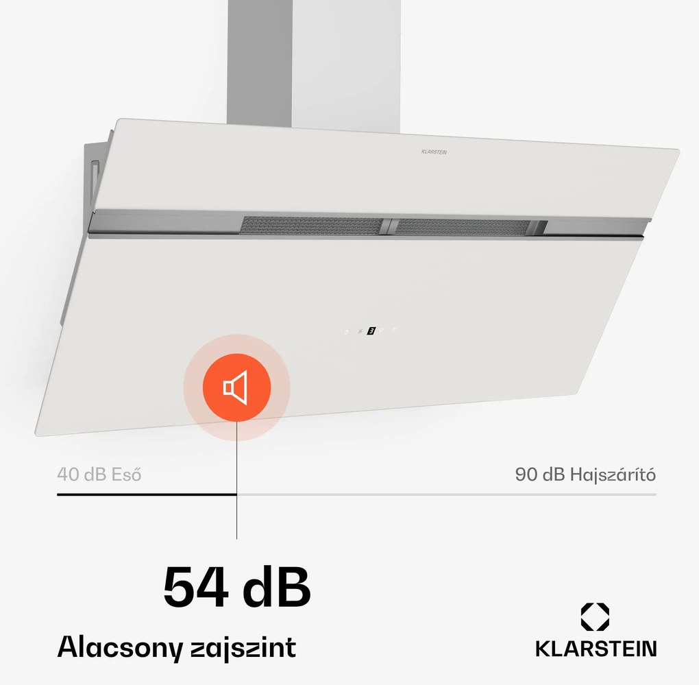 Klarstein Alina páraelszívó, 90 cm, Okos, 615 m³/h, Csendes, EEK A