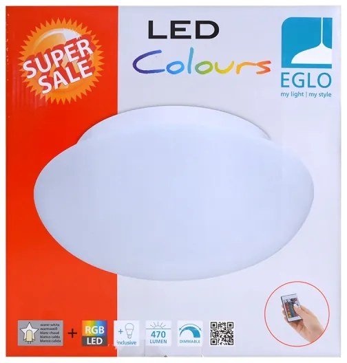 Eglo 75351 - LED RGB dimmelhető mennyezeti lámpa ELLA-C 1xE27/7,5W/230V