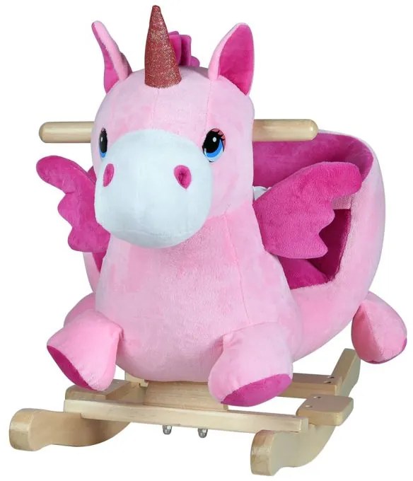 Spielwerk® Gyerek hintázó egyszarvú - rózsaszín
