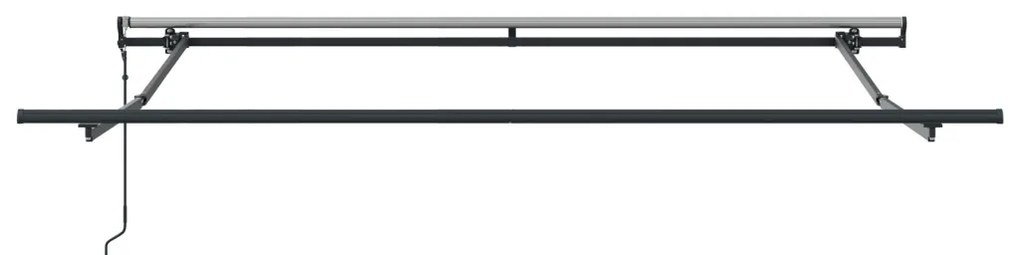 Behúzható napellenző narancssárga és barna 350 x 250 cm szövet