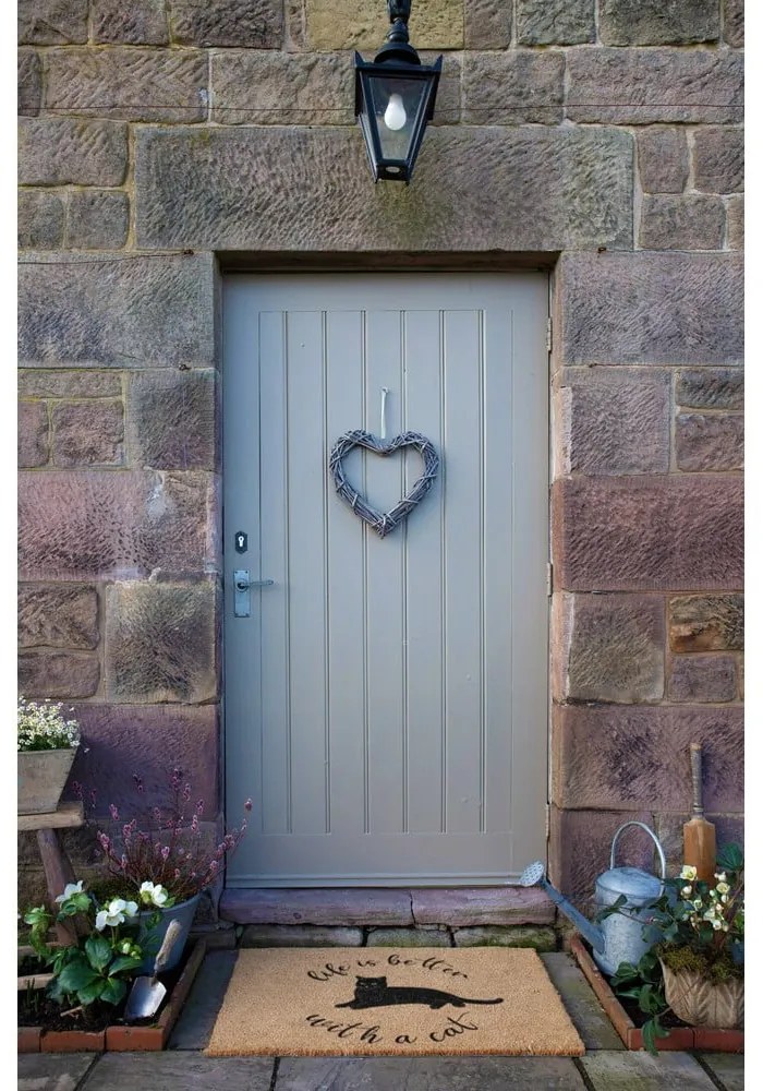 Kókuszrost lábtörlő 60x90 cm Life Is Better With a Cat – Artsy Doormats