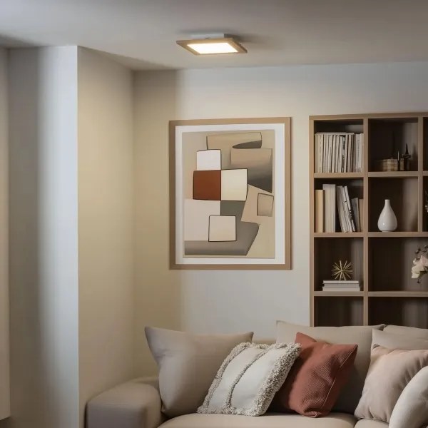 Eglo - LED RGBW dimmelhető felületre szerelhető panel SALOBRENA-C LED/16W/230V barna + távirányító