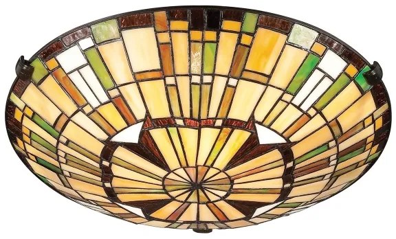 Quoizel QZ-REED-F-VB - Tiffany stílusú mennyezeti lámpa REED 2xE27/60W/230V, átm. 42 cm