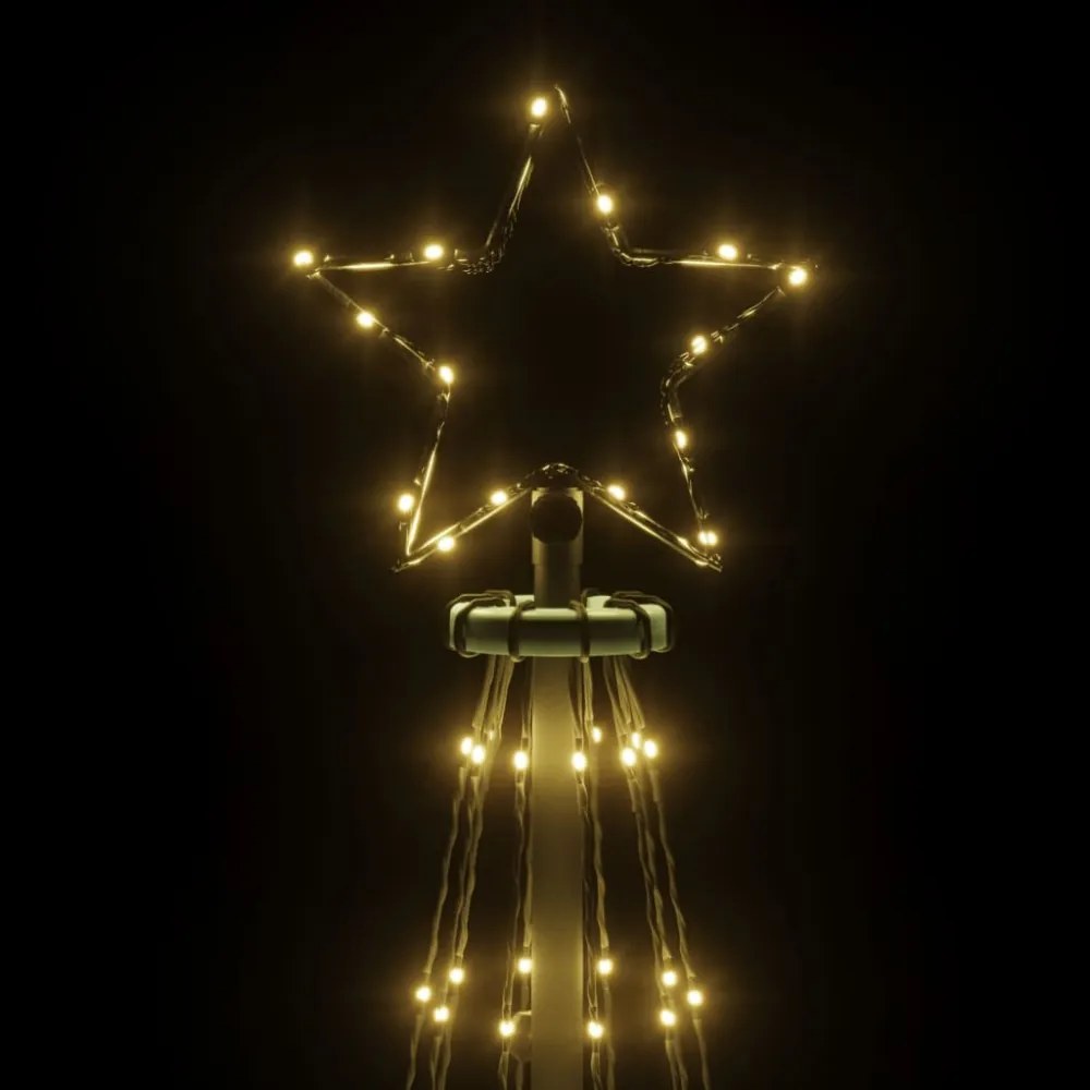 meleg fehér fényű karácsonyfa tüskével 108 LED-del 180 cm