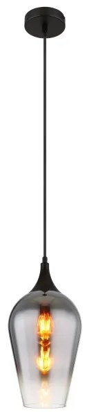 Globo 15552H3 - Csillár zsinóron LAVUS 1xE27/60W/230V átm. 18 cm fekete