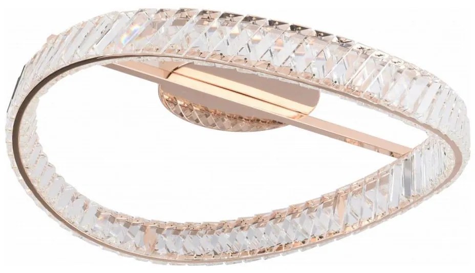 Zuma Line MX3317-1-3GT - GANO dimmelhető LED lámpatest, 36W, 230V, Ø 52 cm, rózsaarany