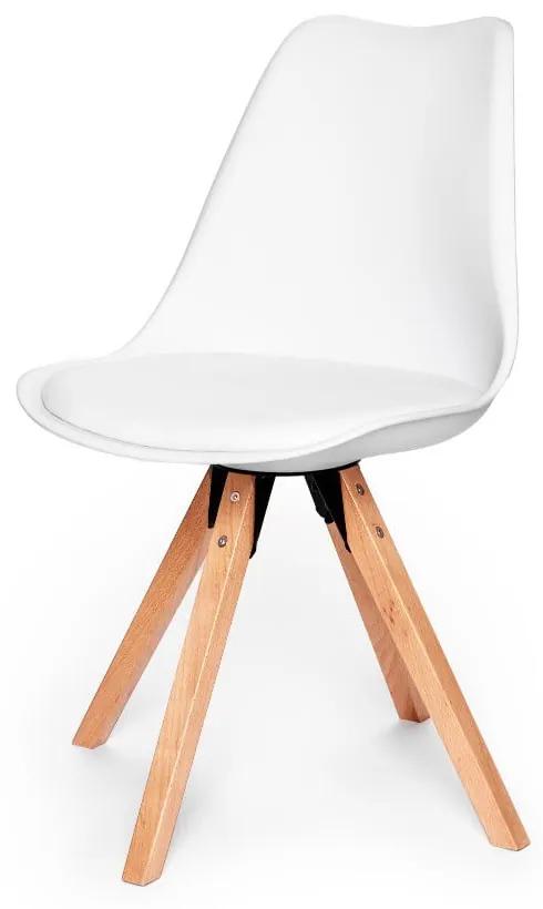 Eco 2 db fehér szék, bükkfa lábakkal - loomi.design