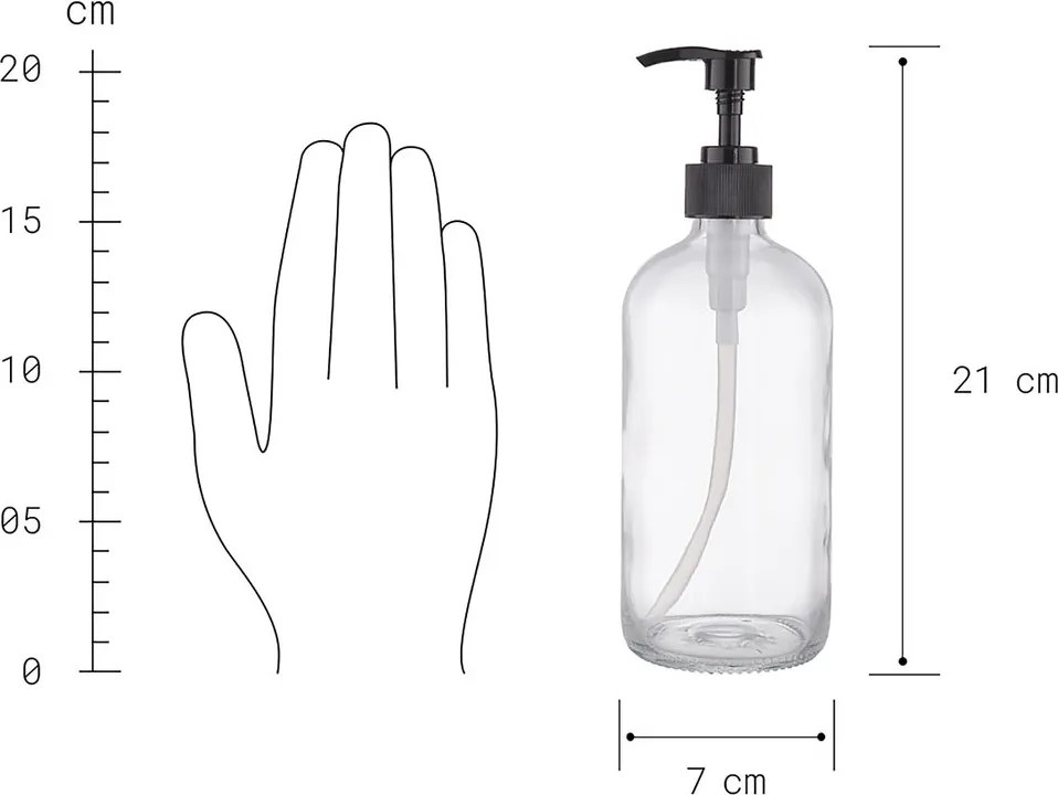 ECO újratölthető tisztítószer adagoló, üveg 500ml