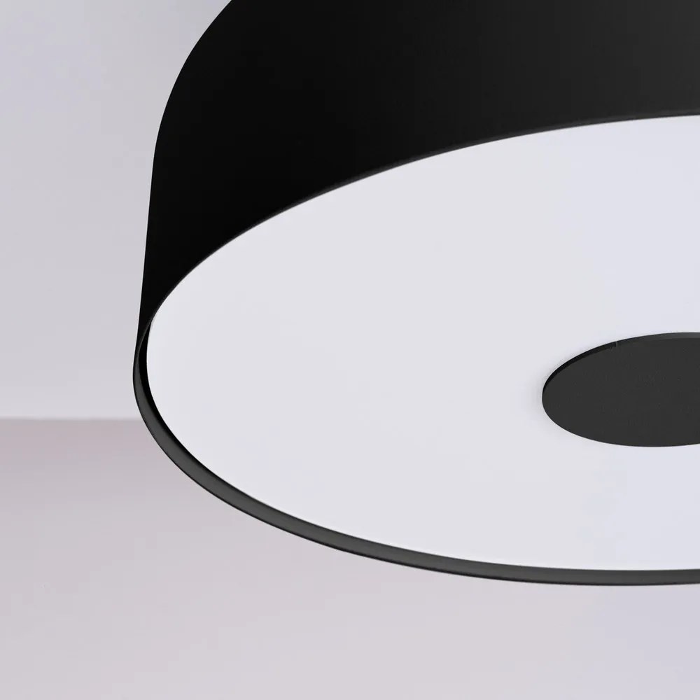 Fekete mennyezeti lámpa ø 30 cm Blacko – Sollux