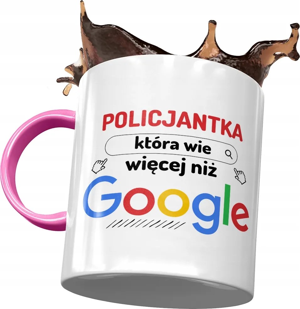 Rózsaszín Bögre Rendőrnőnek Többet tud, mint a Google fényképes nyomattal