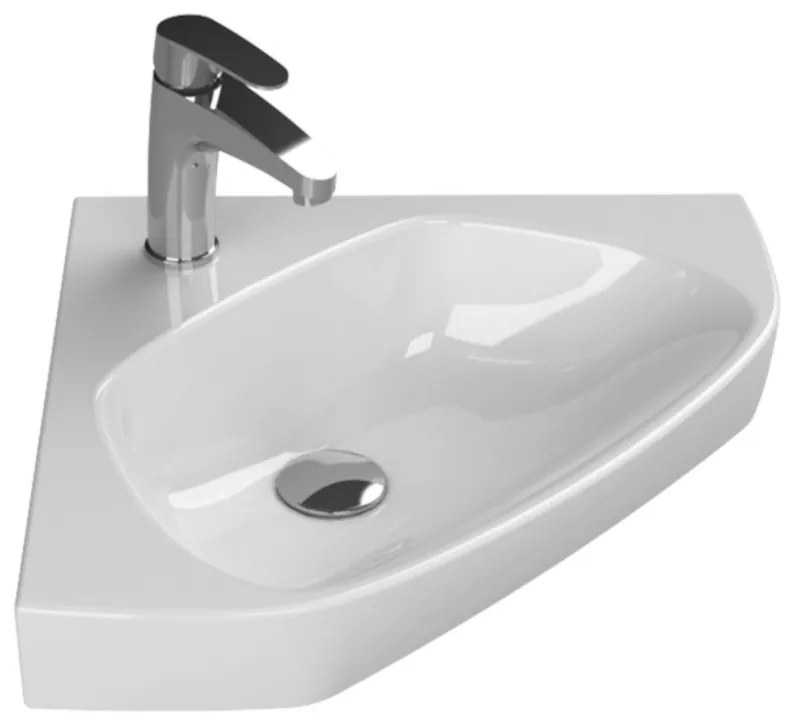Viva STYLE Arda sarokszekrény CeraStyle Arda porcelán sarokmosdóval 46 x 46 cm - BALOS