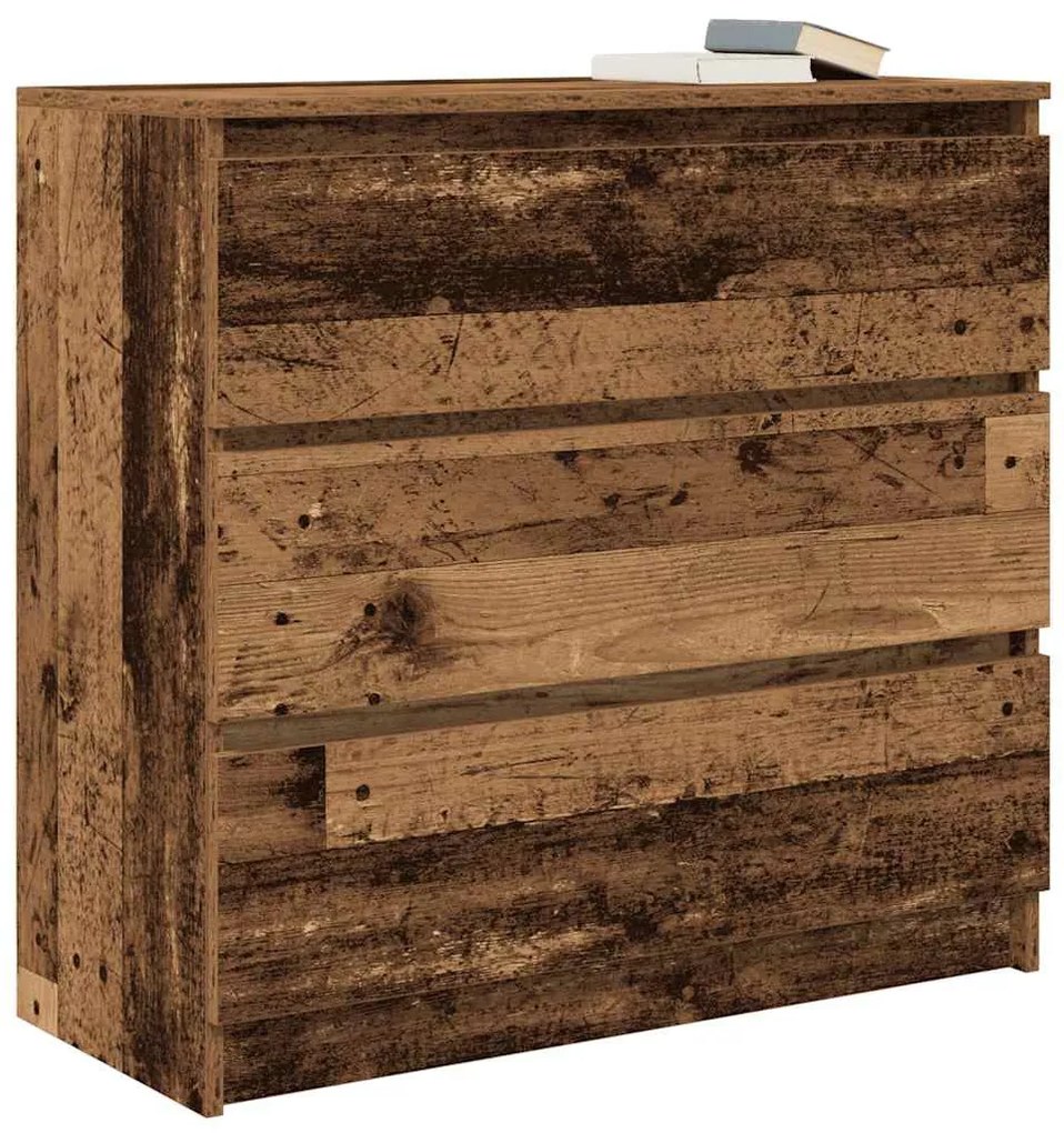 antik fa szerelt fa tálalószekrény 80x35x76 cm