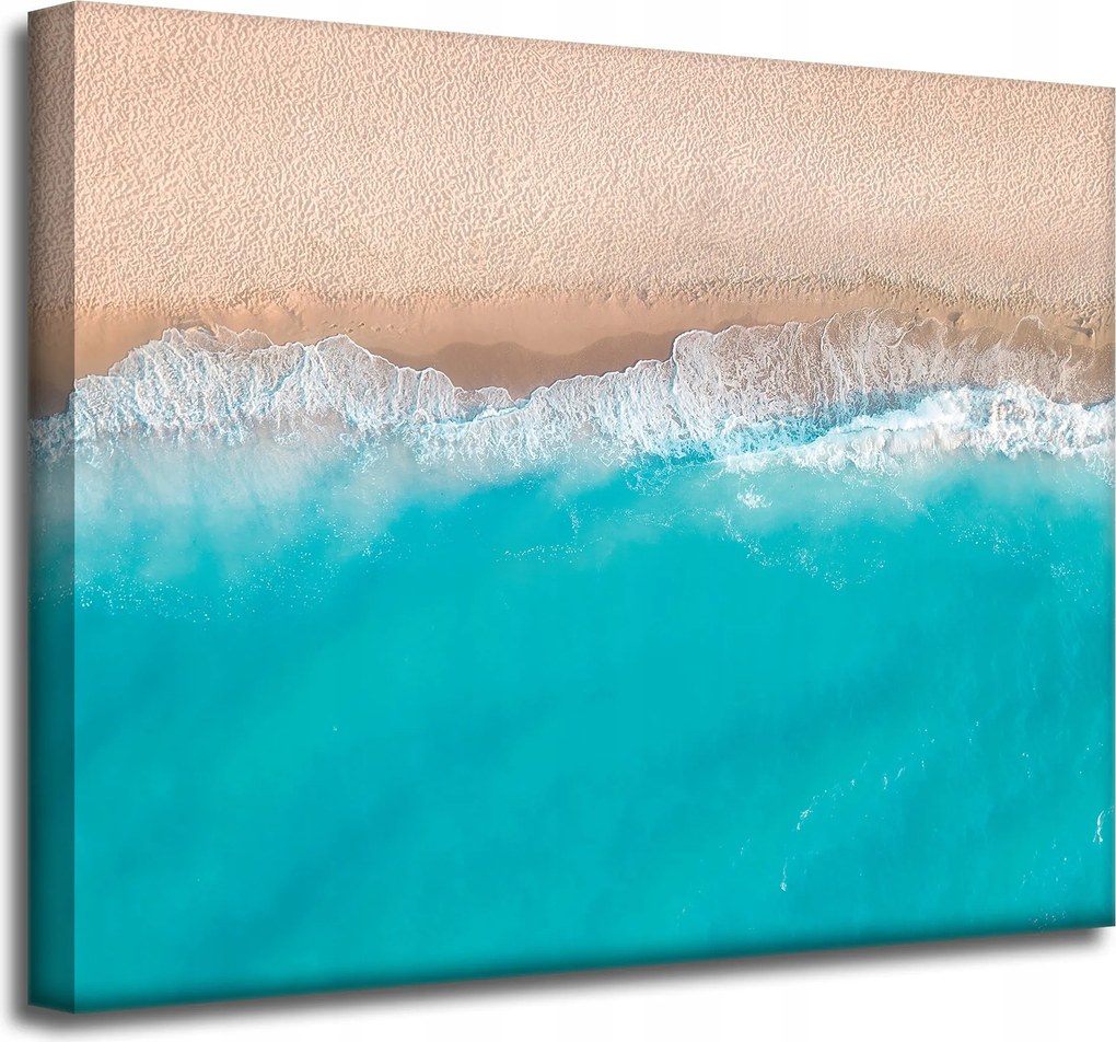 Vászonkép Víz Hullámok Tengerpart Homok 50x40 cm Ideális ajándék