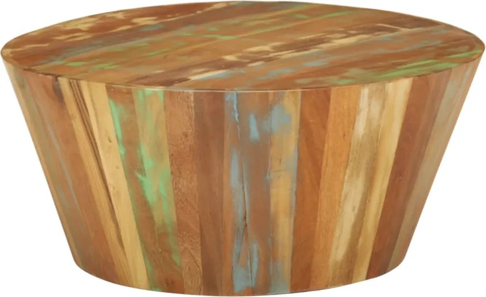 vidaXL tömör újrahasznosított fa dohányzóasztal Ø65 x 31 cm