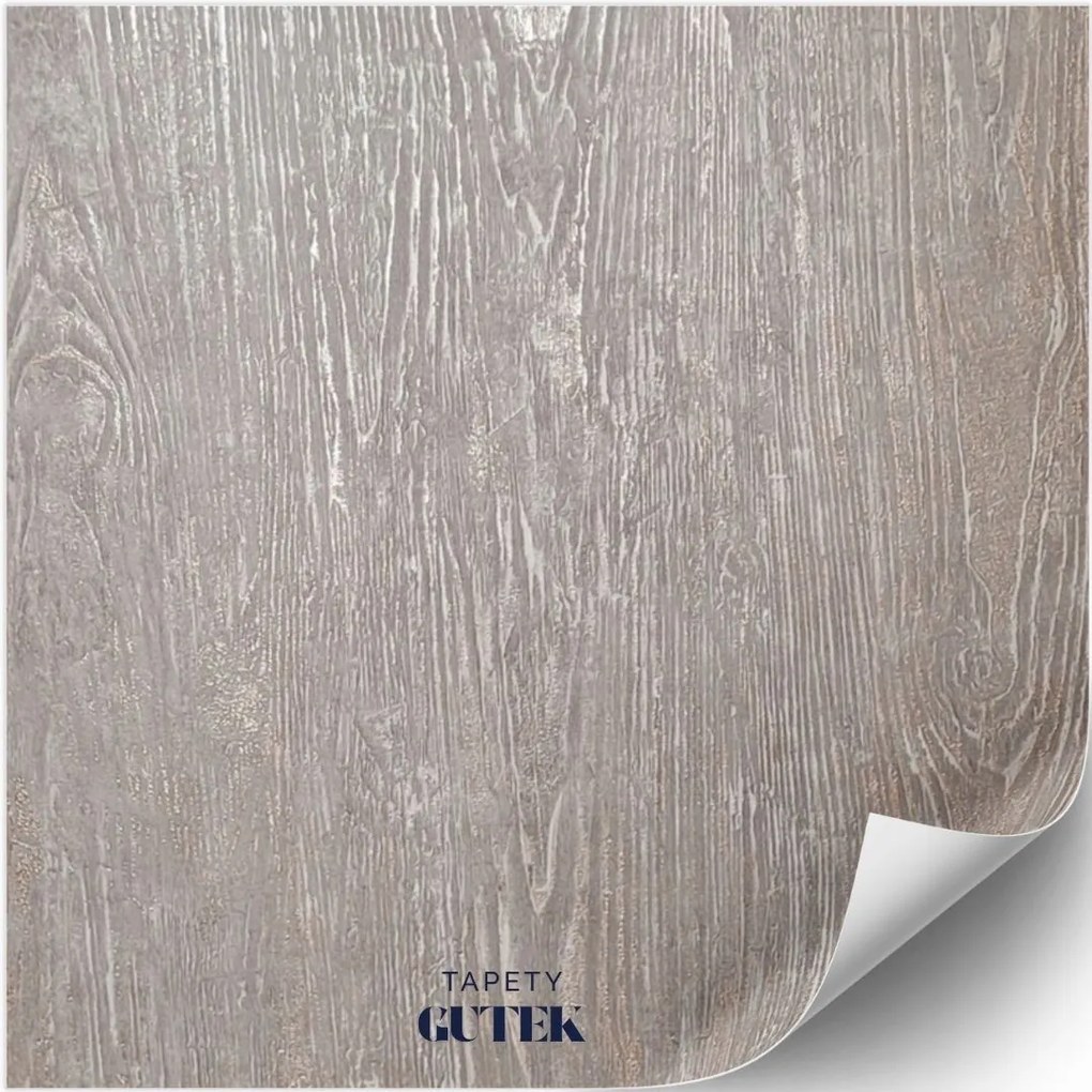 Tapéta, fa utánzat, panelek, csillogó arany részletek,10307-32