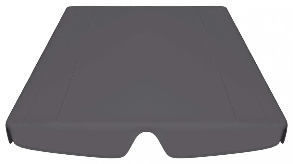antracit csere ponyva kerti hintaágyhoz 188/168 x 145/110 cm