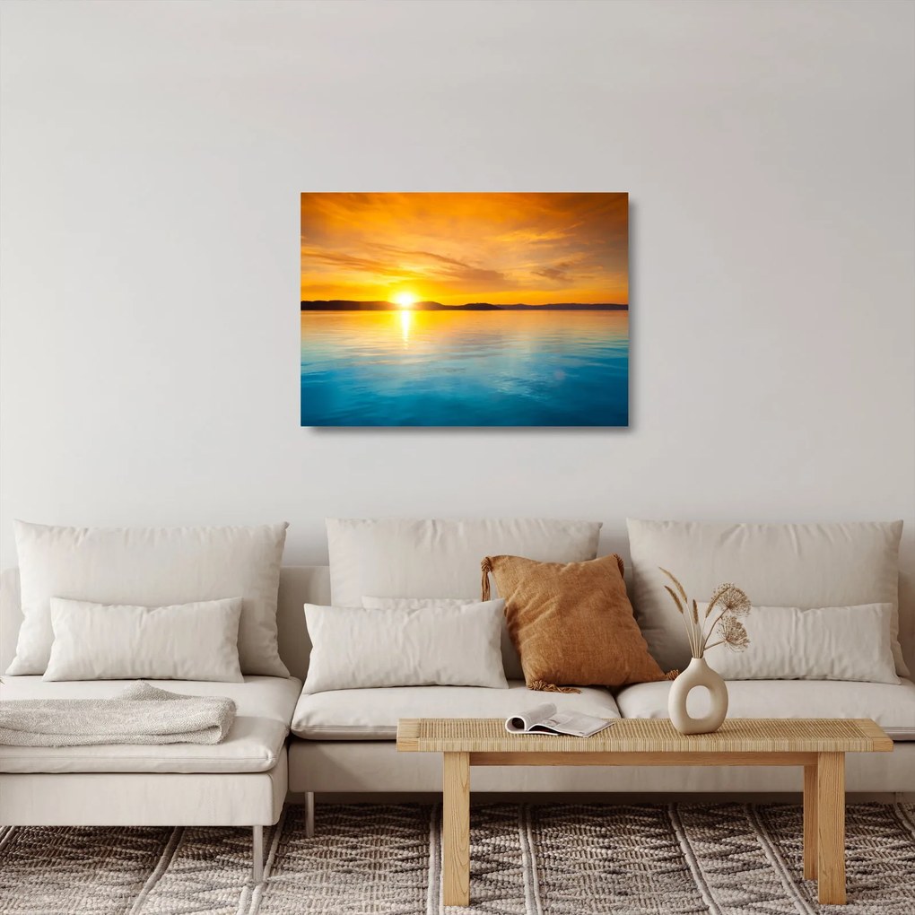 Napkelte képe (üvegen) (70x50 cm)