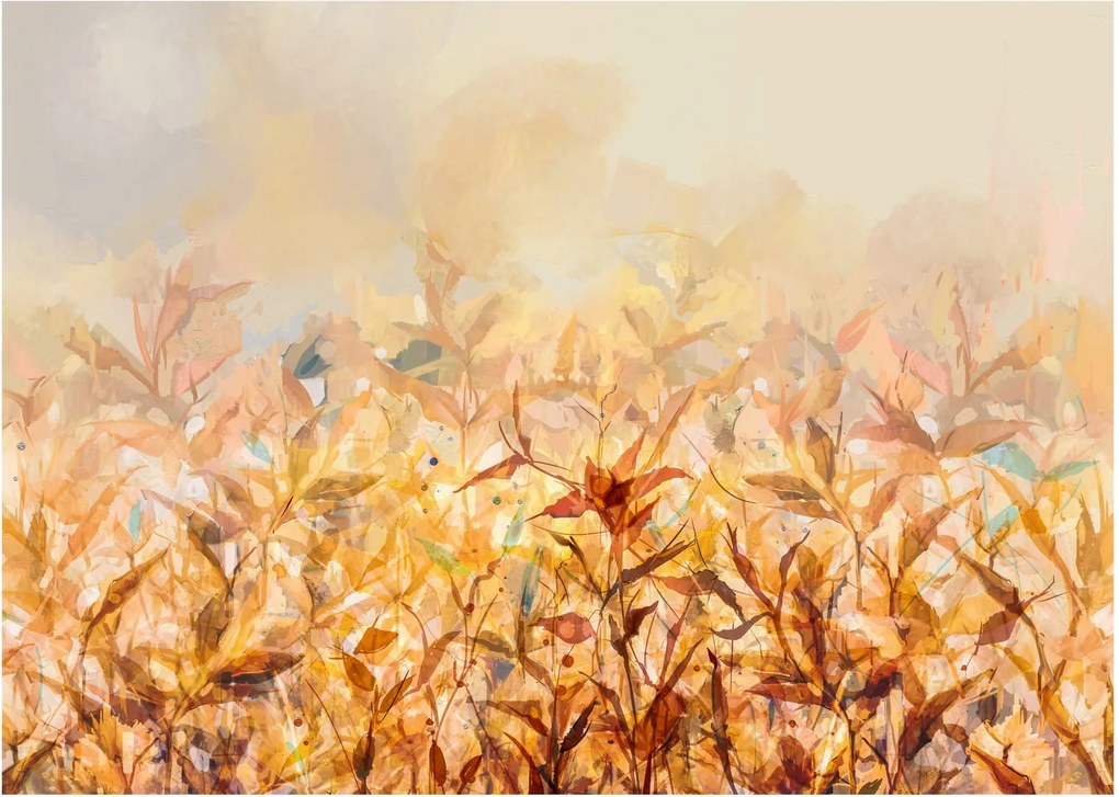 Kép - levelek az ősz színében, olajfestmény (70x50 cm)