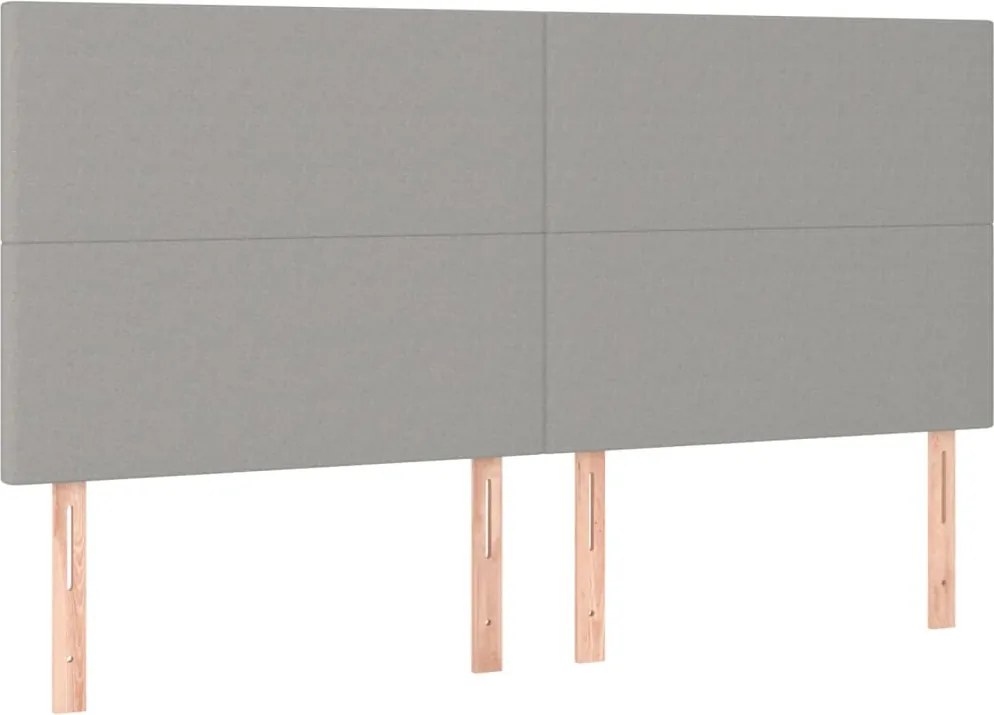 világosszürke szövet fejtámla 160x5x118/128 cm