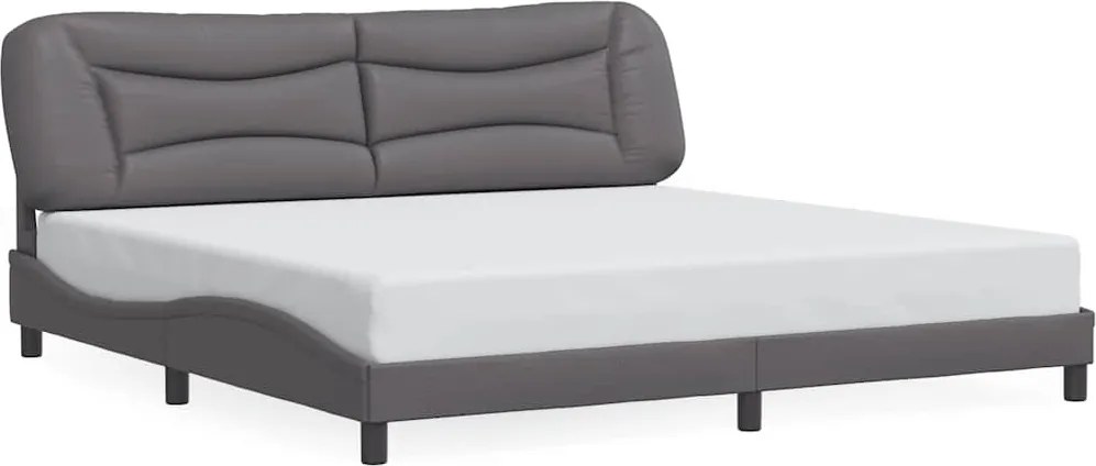 vidaXL szürke műbőr ágykeret matrac nélkül Hvar 200 x 200 cm