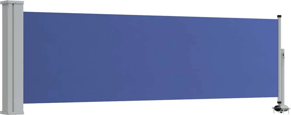 vidaXL kék kihúzható oldalsó terasz napellenző 80 x 300 cm