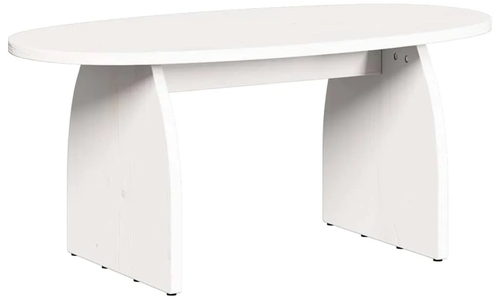 Dohányzóasztal Fehér 80 x 40 x 35 cm Tömör fenyőfa