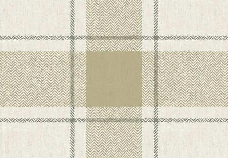 Parato Cristiana Masi Top Stripes Block taupe-zöld kockás vlies tapéta – 38405