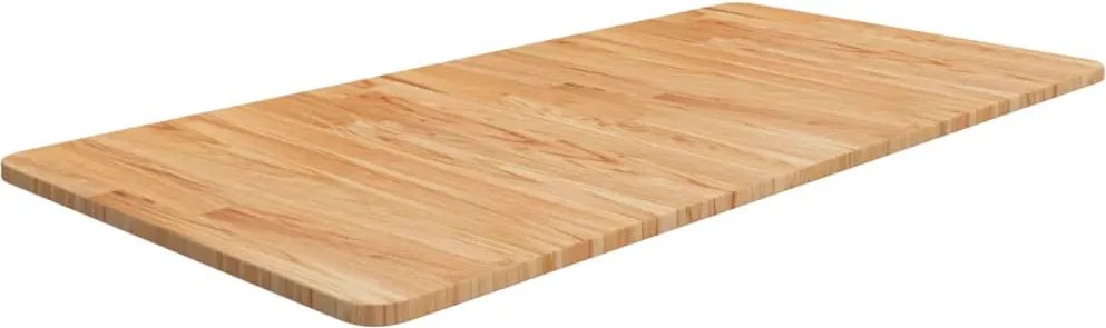 vidaXL világosbarna kezelt tömör fa fürdőszobai pult 100x50x1,5 cm
