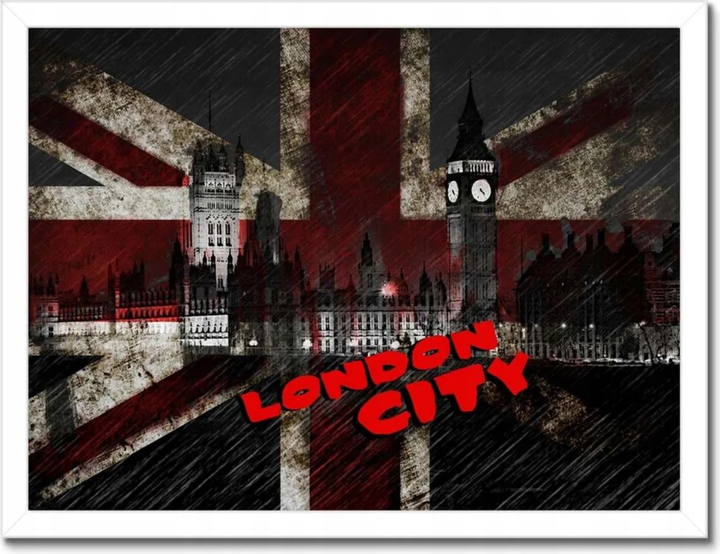 Poszterek keretben 40x30 London City London Anglia Big Ben