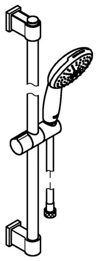 GROHE 279482431 - VITALIO START 110 zuhanyszett, 600 mm, fekete