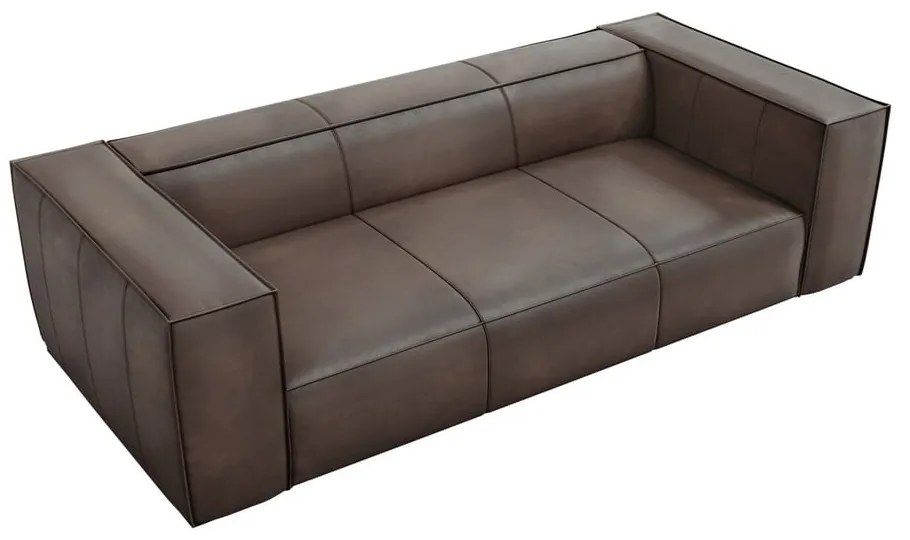 Barna bőr kanapé 227 cm Madame – Windsor & Co Sofas