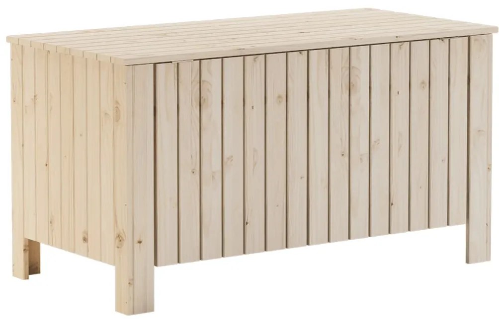 RANA tömör fenyőfa tárolóláda fedéllel 100 x 49 x 54 cm