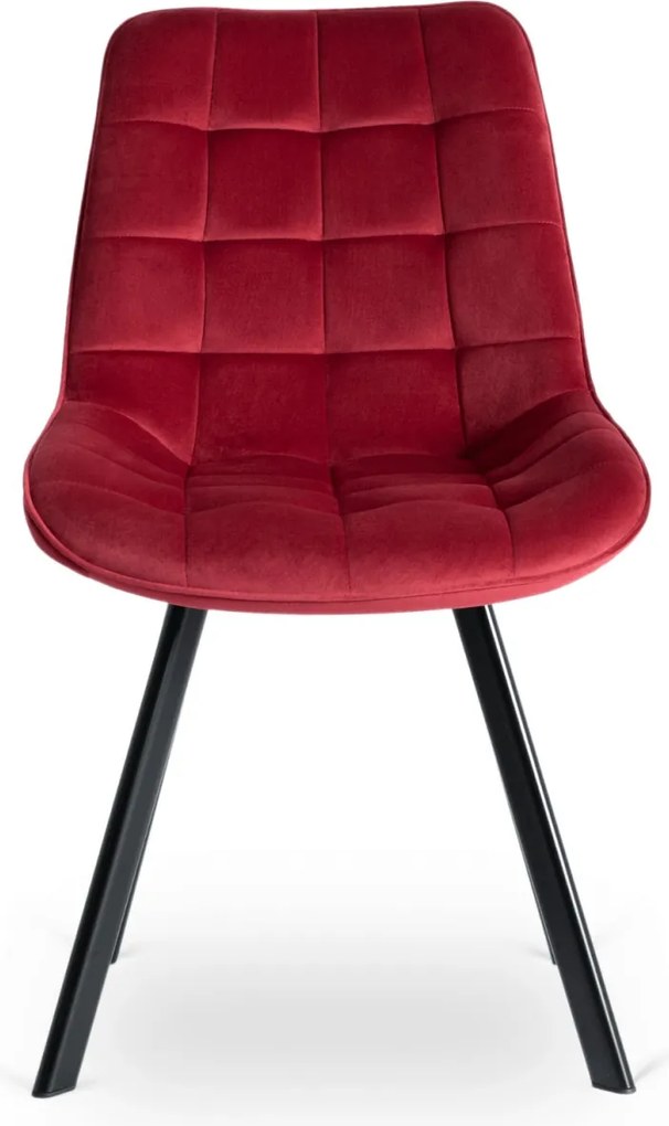Szék bordó színben, bársony kárpittal RICK