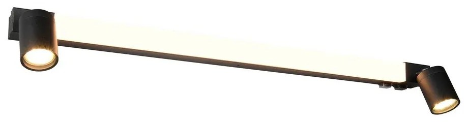 Matt fekete LED fali lámpa Enrico – Trio